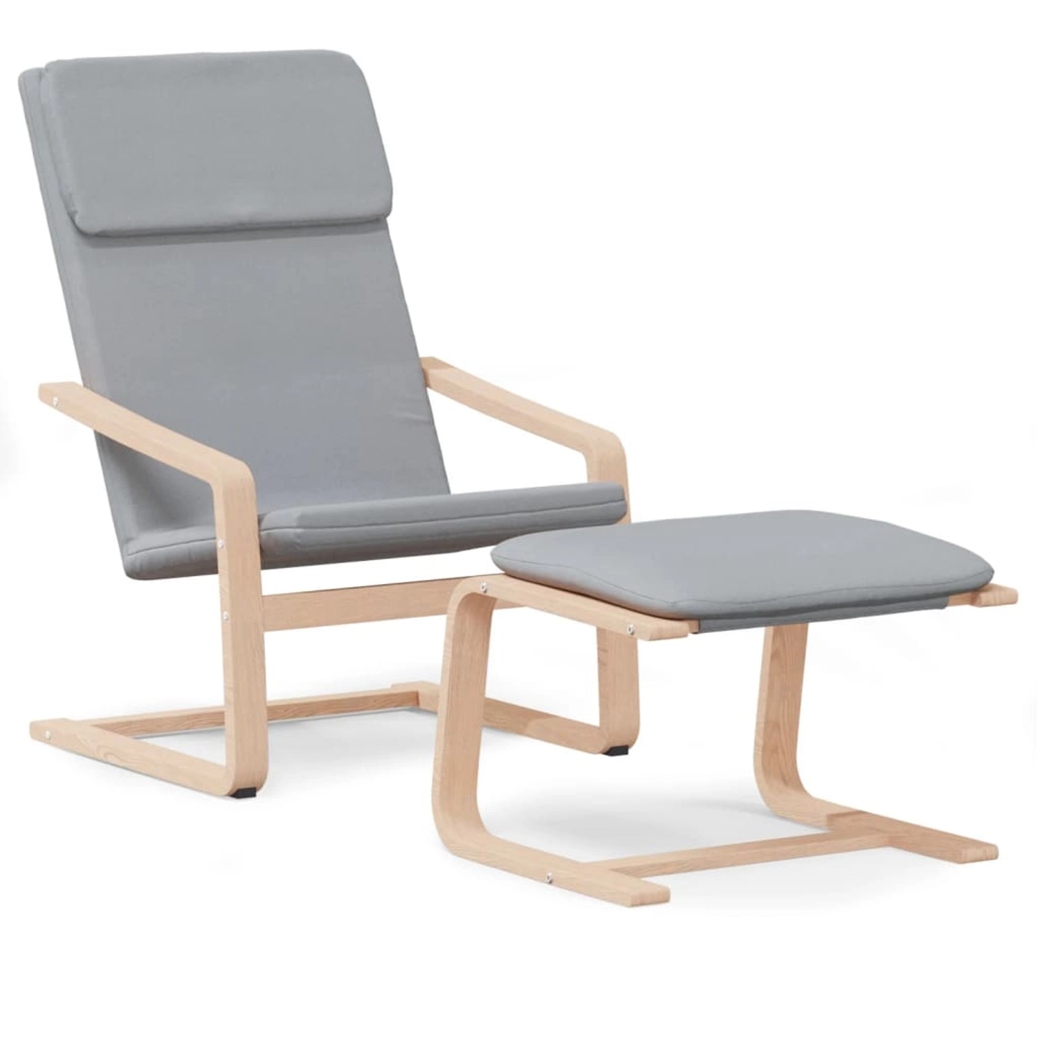 vidaXL Relaxsessel mit Hocker Hellgrau Stoff Modell 24 vidaXL Relaxsessel mit Hocker Hellgrau Stoff Modell 24 von VIDAXL