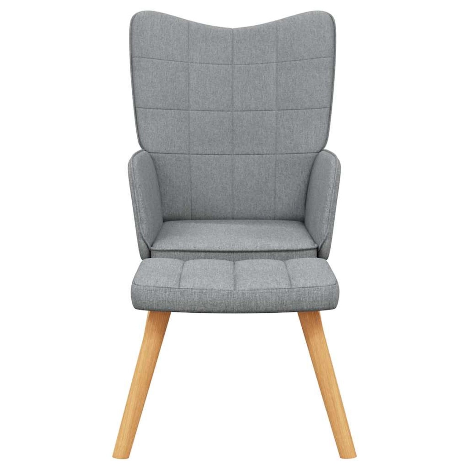 vidaXL Relaxsessel mit Hocker Hellgrau Stoff Modell 4 vidaXL Relaxsessel mit Hocker Hellgrau Stoff Modell 4 von VIDAXL