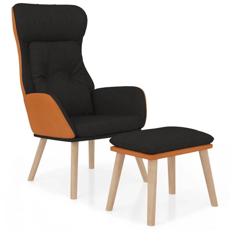 vidaXL Relaxsessel mit Hocker Schwarz Kunstleder & Stoff 3097766 vidaXL Relaxsessel mit Hocker Schwarz Kunstleder & Stoff 3097766 von VIDAXL