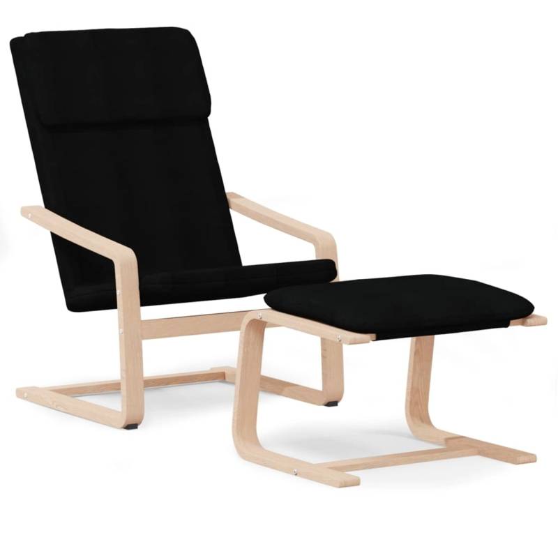 vidaXL Relaxsessel mit Hocker Schwarz Stoff Modell 24 von VIDAXL