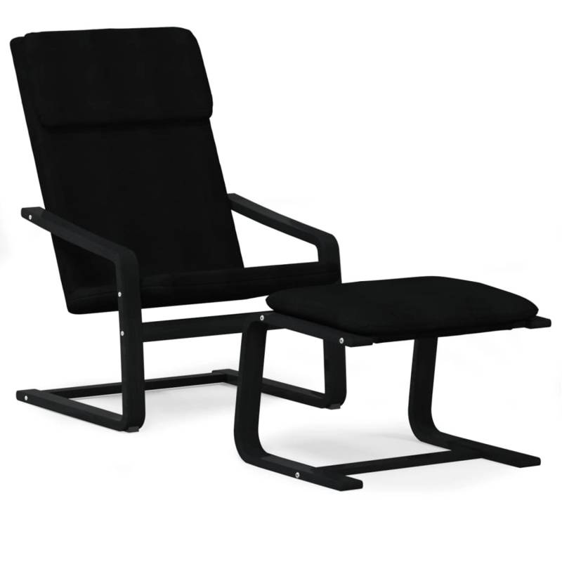 vidaXL Relaxsessel mit Hocker Schwarz Stoff Modell 25 von VIDAXL