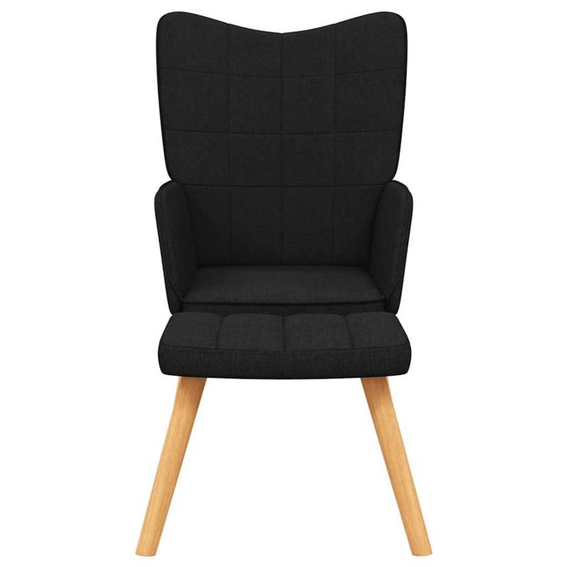 vidaXL Relaxsessel mit Hocker Schwarz Stoff Modell 4 von VIDAXL