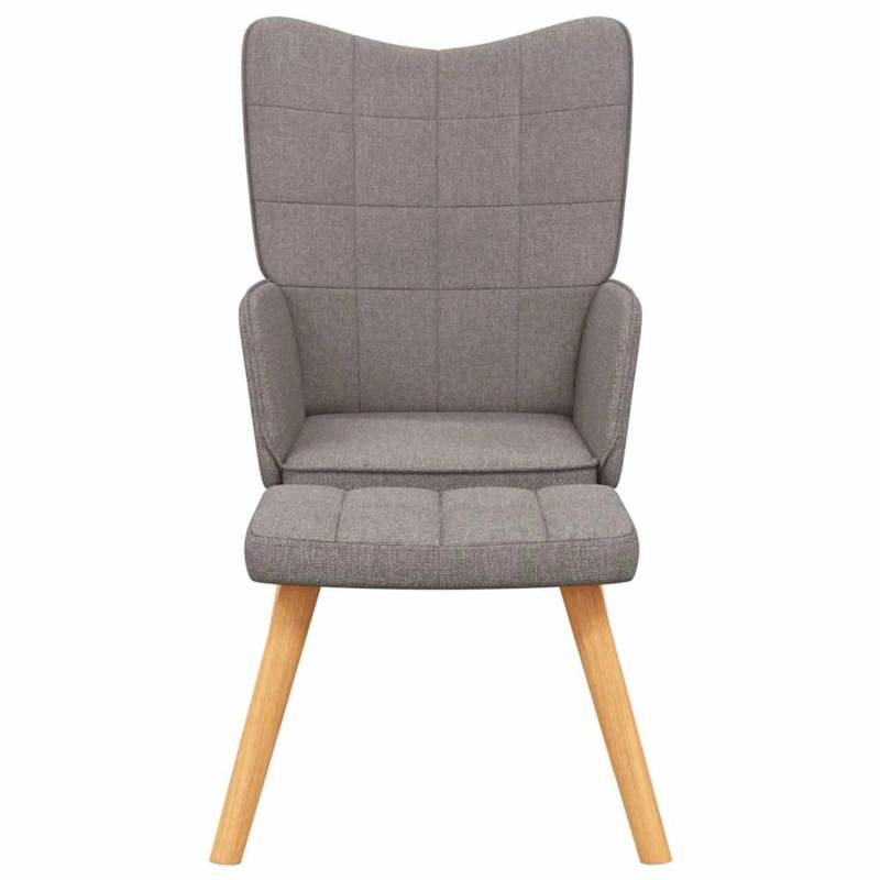 vidaXL Relaxsessel mit Hocker Taupe Stoff Modell 4 von VIDAXL