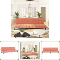 vidaXL Rosa Samt - Schlafsofa 2-Sitzer Rosa Samt vidaXL Rosa Samt - Schlafsofa 2-Sitzer Rosa Samt von VIDAXL