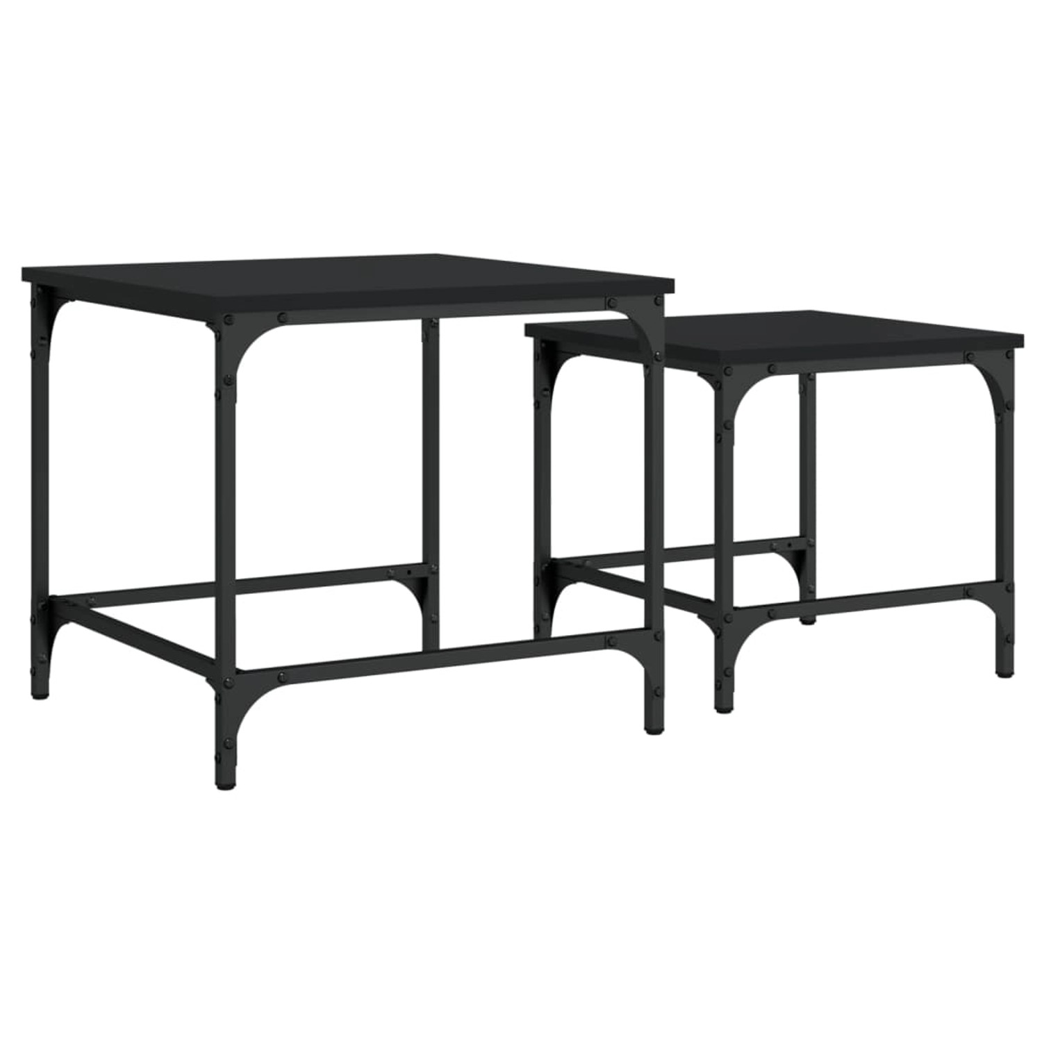 vidaXL Satztische 2 Stk. Schwarz Holzwerkstoff Modell 2 vidaXL Satztische 2 Stk. Schwarz Holzwerkstoff Modell 2 von VIDAXL
