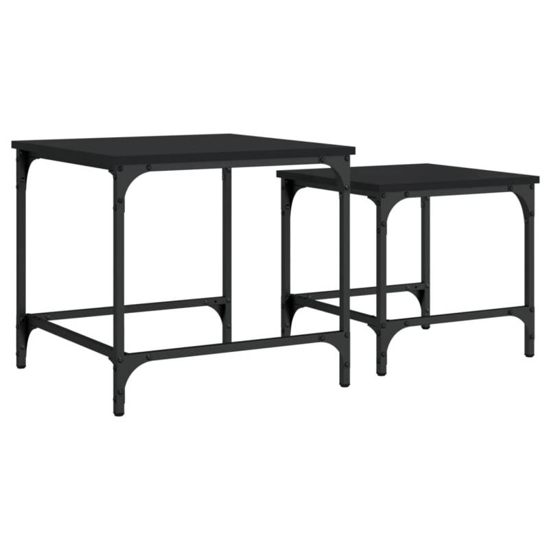 vidaXL Satztische 2 Stk. Schwarz Holzwerkstoff Modell 2 von VIDAXL