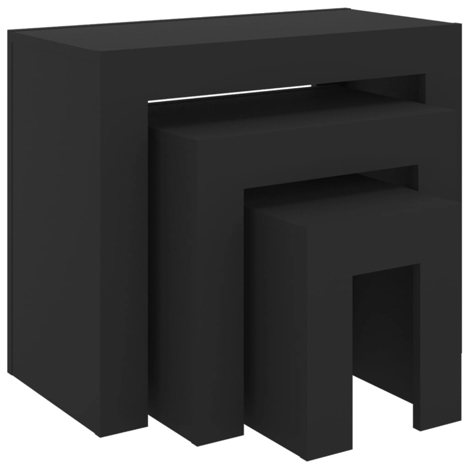 vidaXL Satztische 3-tlg. Schwarz Holzwerkstoff Modell 2 vidaXL Satztische 3-tlg. Schwarz Holzwerkstoff Modell 2 von VIDAXL