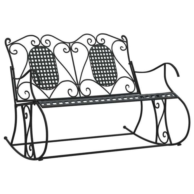 vidaXL Schaukelbank 2-Sitzer 113 cm Schwarz Stahl 318829 von VIDAXL