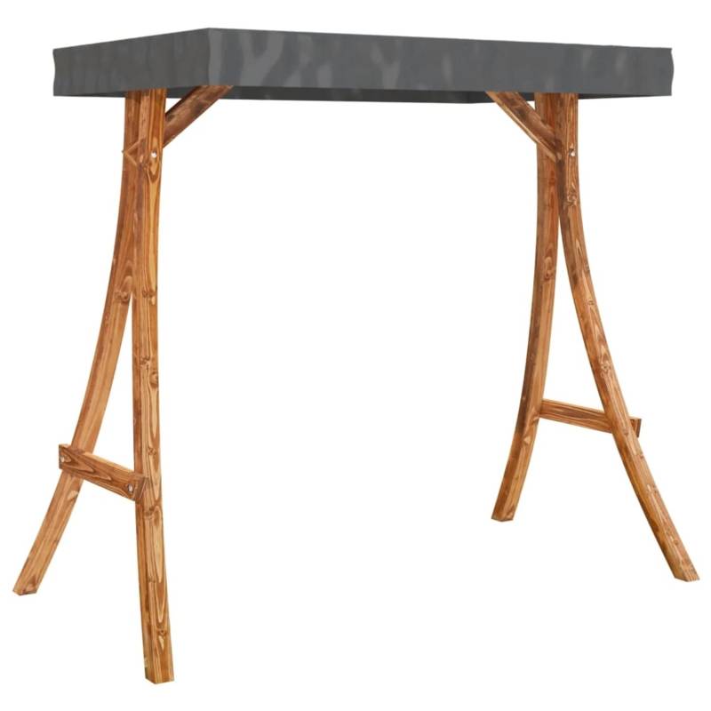 vidaXL Schaukelgestell mit Dach Anthrazit Bugholz mit Teak-Finish 646062 von VIDAXL