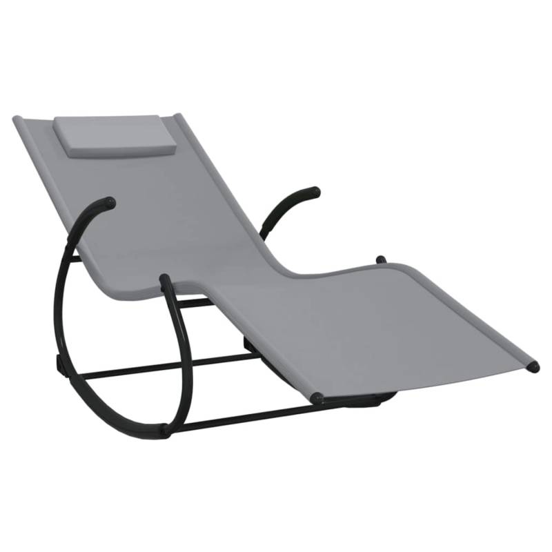 vidaXL Schaukelliege Grau Stahl und Textilene 164 x 61 x 73 cm von VIDAXL