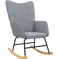 Vidaxl - Schaukelsessel Hellgrau Stoff 903108 von VIDAXL