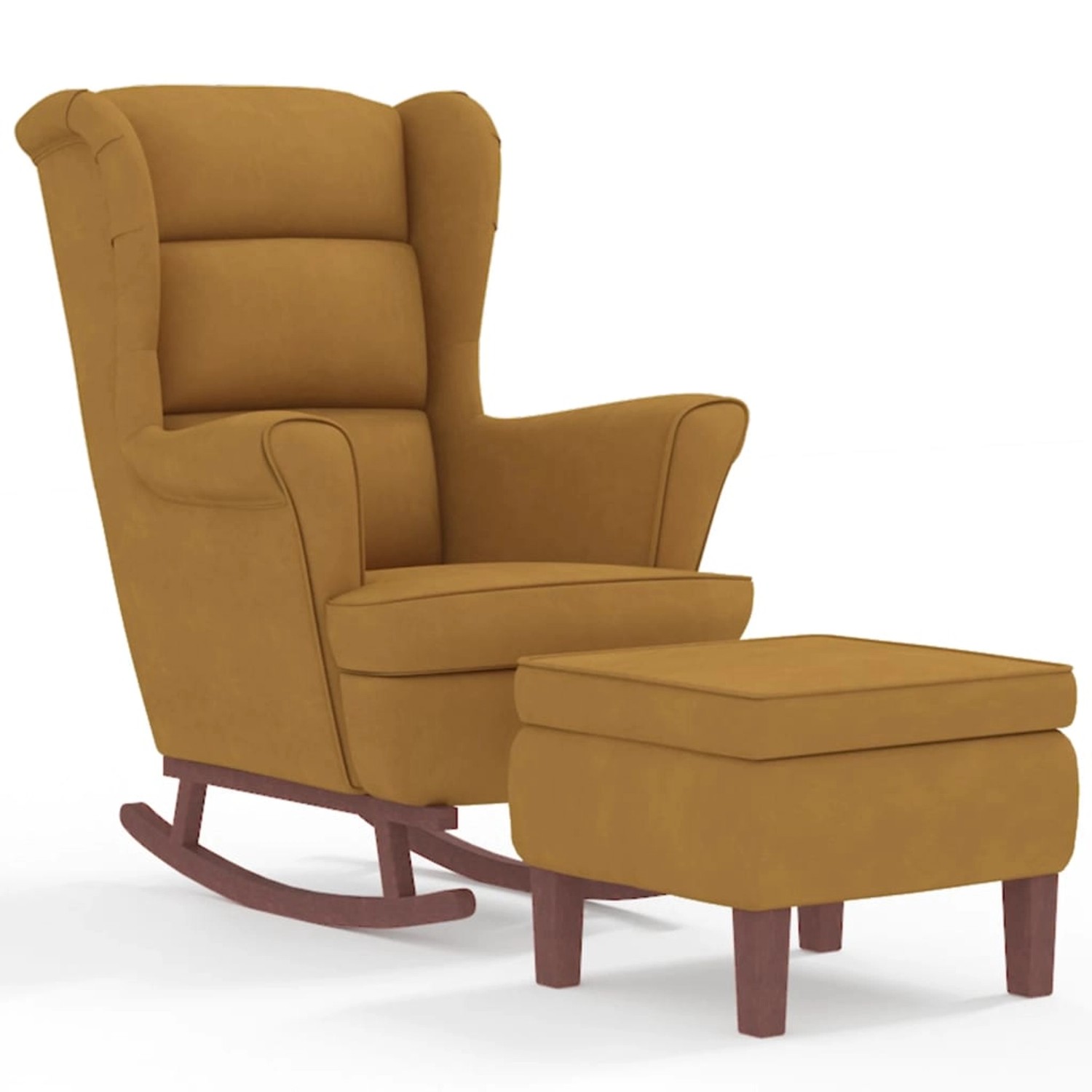 vidaXL Schaukelsessel und Hocker mit Holzbeinen Braun Samt vidaXL Schaukelsessel und Hocker mit Holzbeinen Braun Samt von VIDAXL