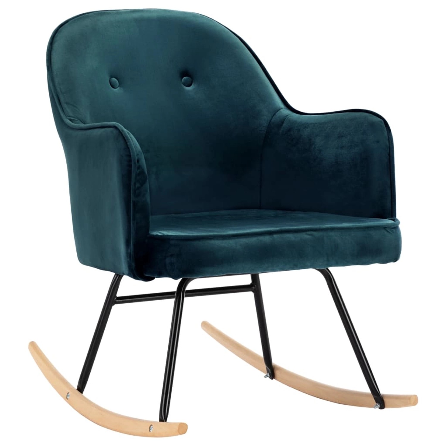 vidaXL Schaukelstuhl Blau Samt Modell 1 vidaXL Schaukelstuhl Blau Samt Modell 1 von VIDAXL