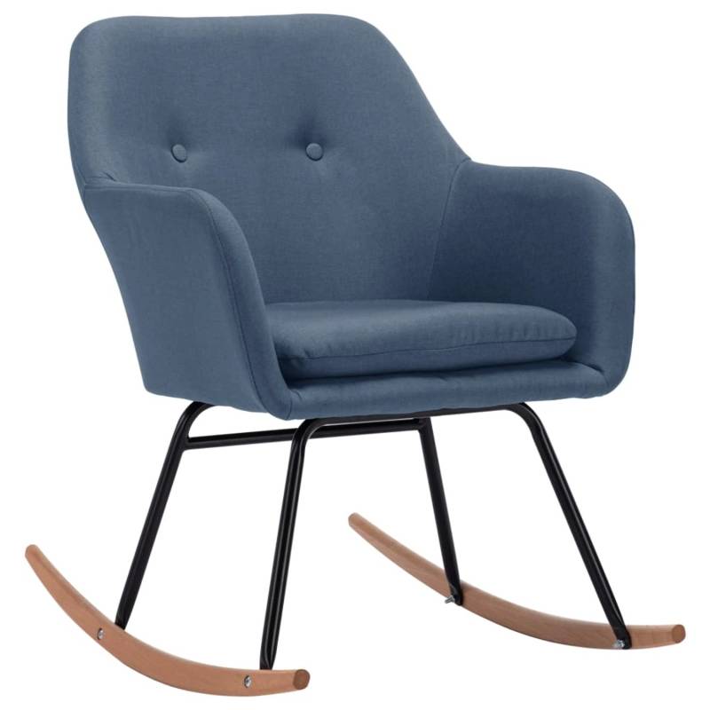 vidaXL Schaukelstuhl Blau Stoff Modell 1 von VIDAXL