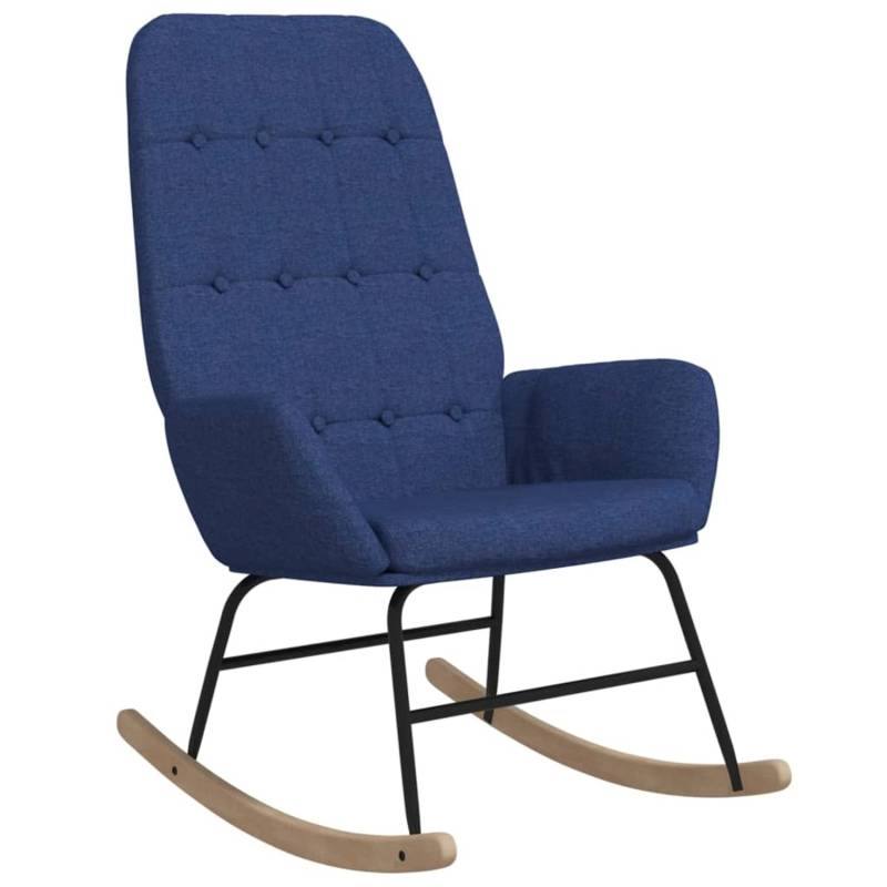 vidaXL Schaukelstuhl Blau Stoff Modell 13 von VIDAXL