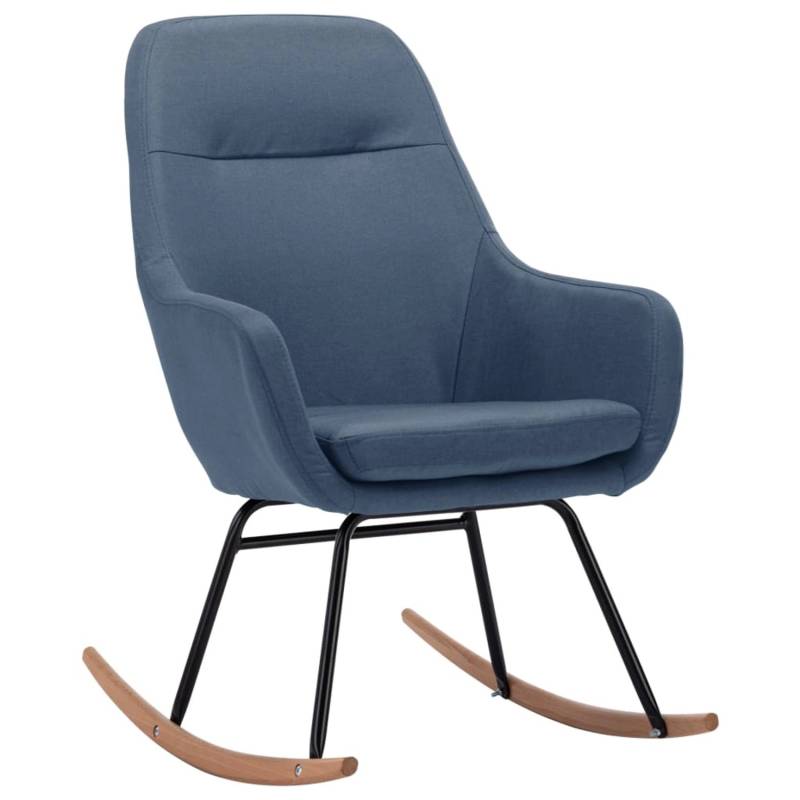 vidaXL Schaukelstuhl Blau Stoff Modell 2 von VIDAXL
