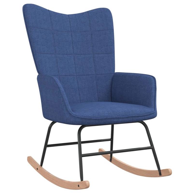 vidaXL Schaukelstuhl Blau Stoff Modell 4 von VIDAXL