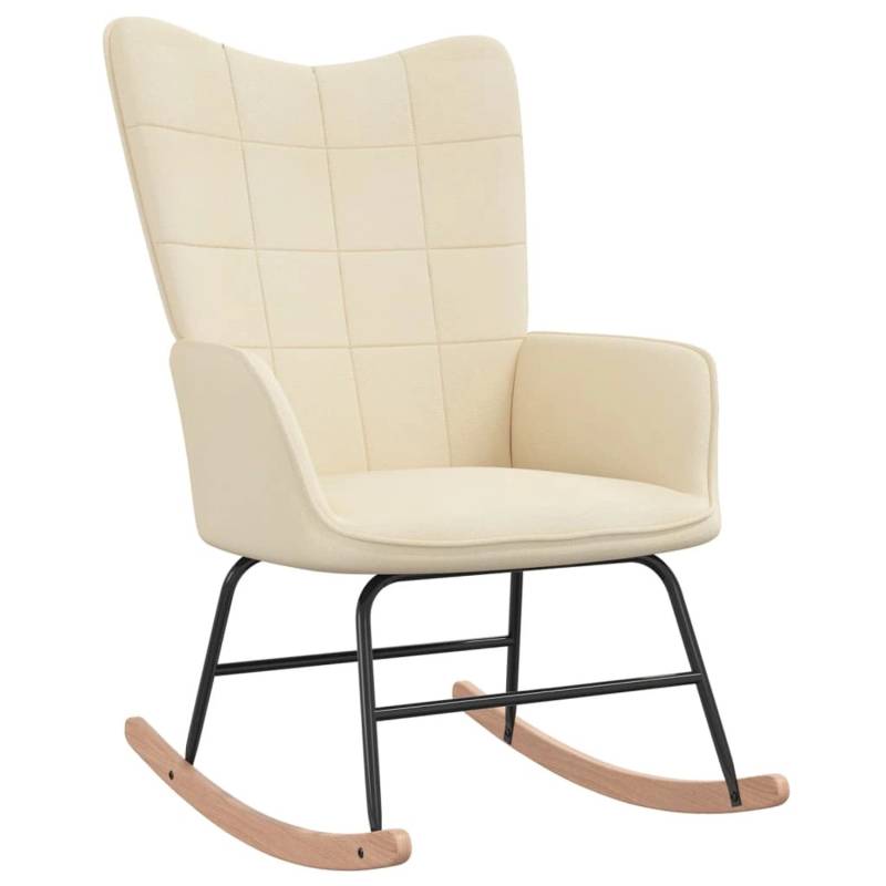 vidaXL Schaukelstuhl Creme Stoff Modell 4 von VIDAXL