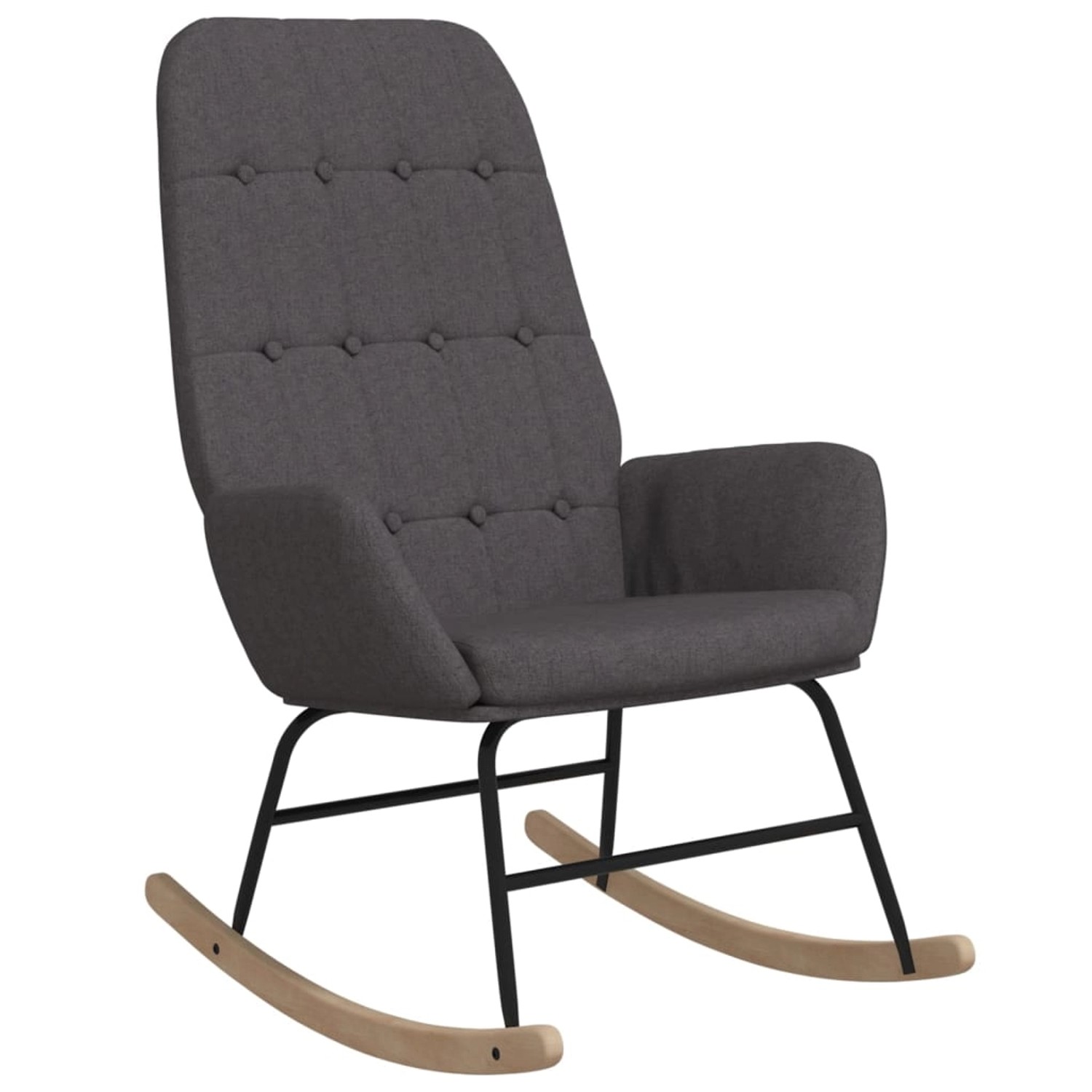vidaXL Schaukelstuhl Dunkelgrau Stoff Modell 14 vidaXL Schaukelstuhl Dunkelgrau Stoff Modell 14 von VIDAXL