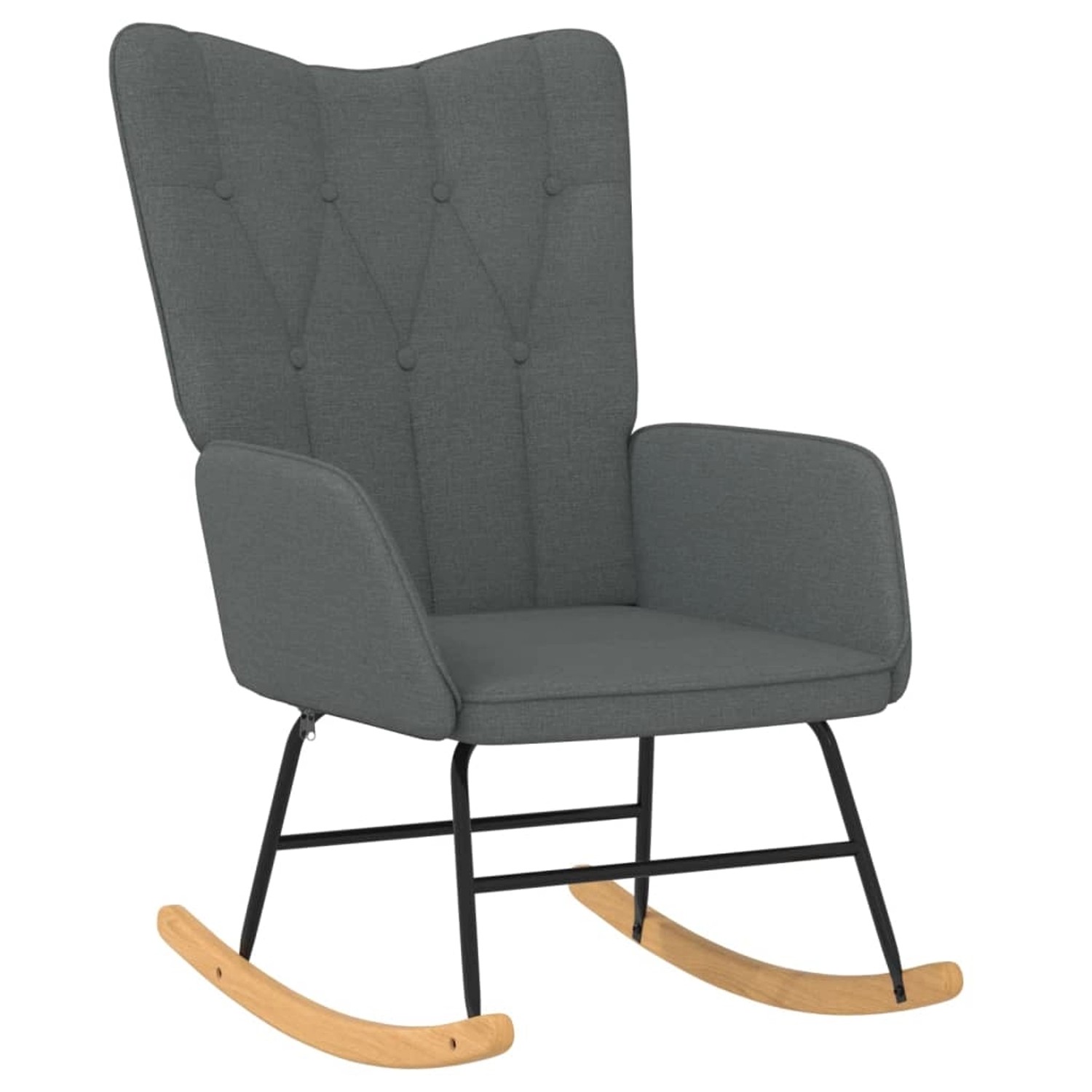vidaXL Schaukelstuhl Dunkelgrau Stoff Modell 3 vidaXL Schaukelstuhl Dunkelgrau Stoff Modell 3 von VIDAXL