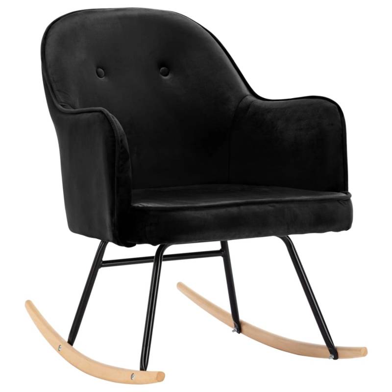 vidaXL Schaukelstuhl Schwarz Samt Modell 1 von VIDAXL