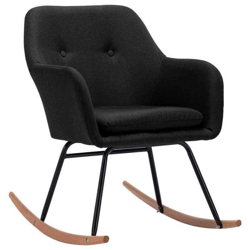 vidaXL Schaukelstuhl Schwarz Stoff Modell 1 von VIDAXL