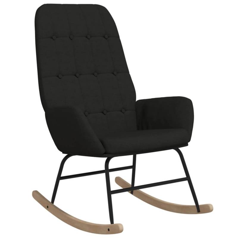 vidaXL Schaukelstuhl Schwarz Stoff Modell 14 von VIDAXL