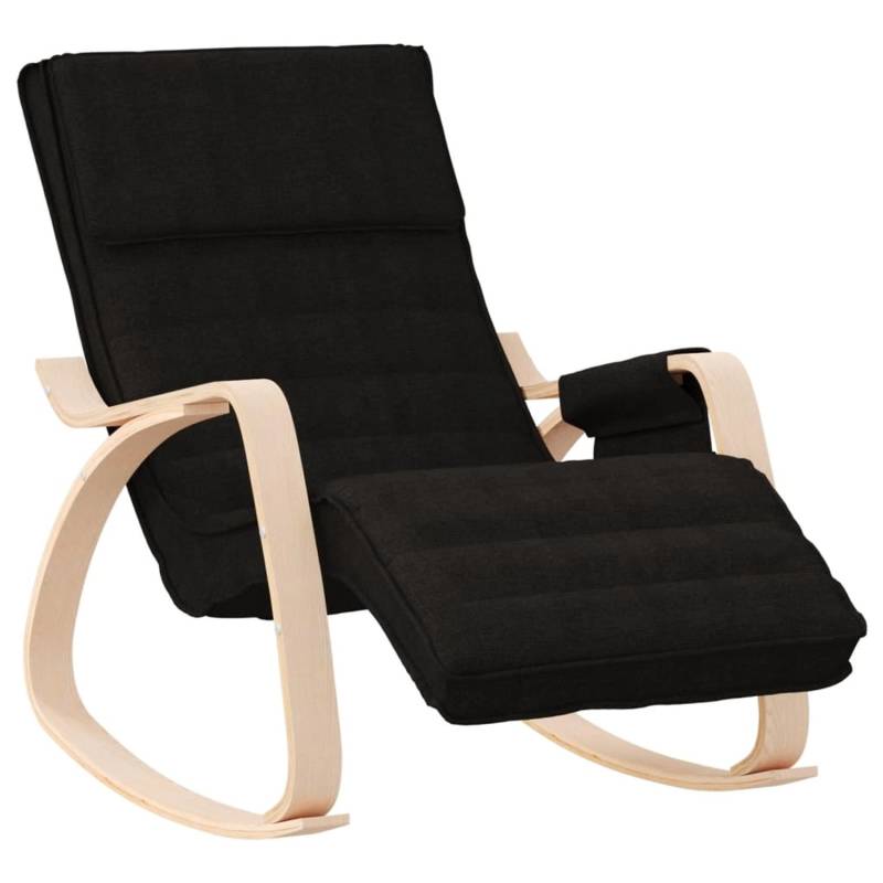 vidaXL Schaukelstuhl Schwarz Stoff Modell 17 von VIDAXL