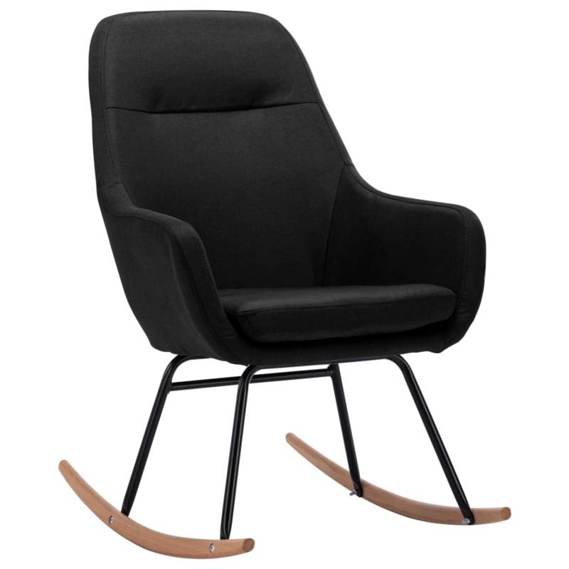 vidaXL Schaukelstuhl Schwarz Stoff Modell 2 von VIDAXL