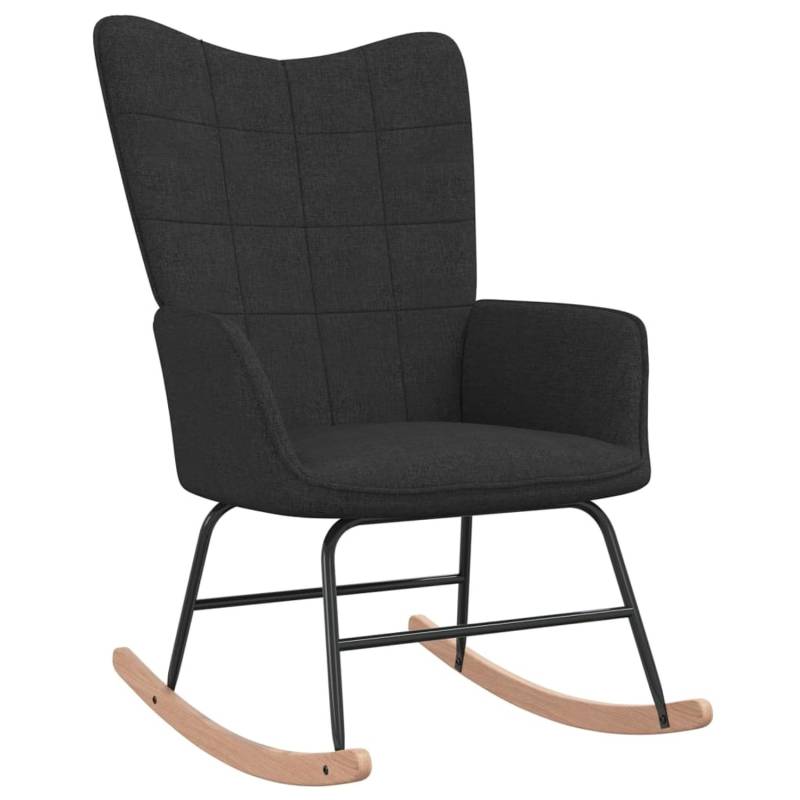 vidaXL Schaukelstuhl Schwarz Stoff Modell 4 von VIDAXL