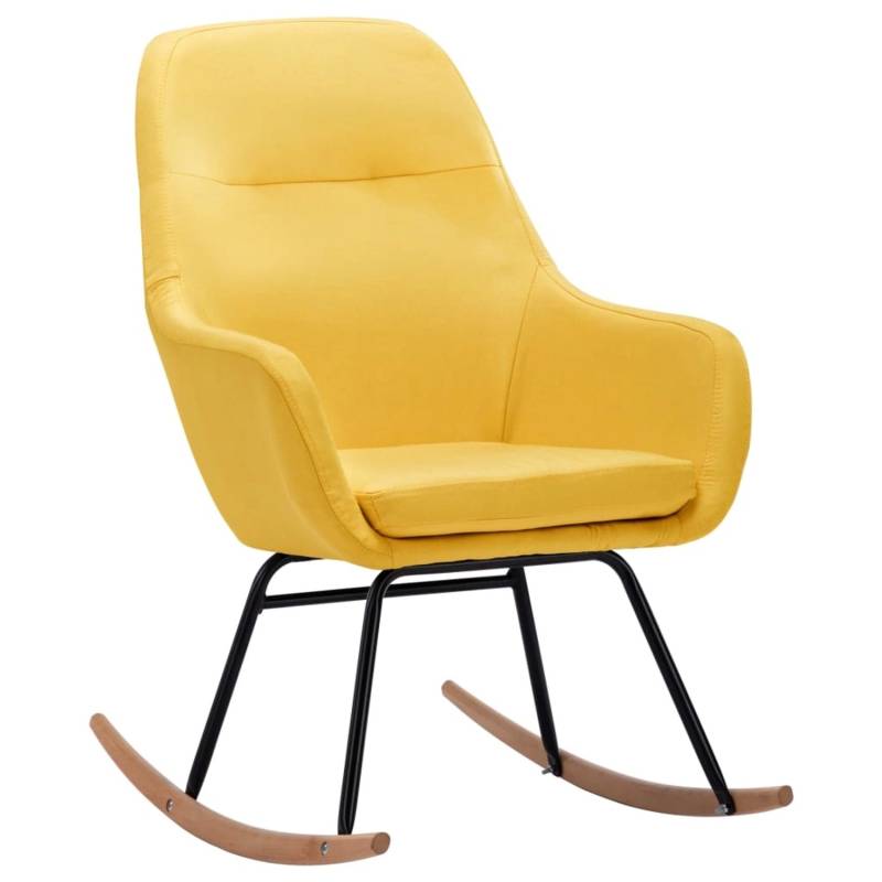 vidaXL Schaukelstuhl Senfgelb Stoff Modell 2 von VIDAXL
