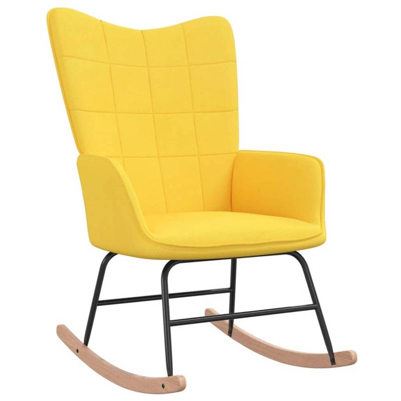 vidaXL Schaukelstuhl Senfgelb Stoff Modell 4 von VIDAXL