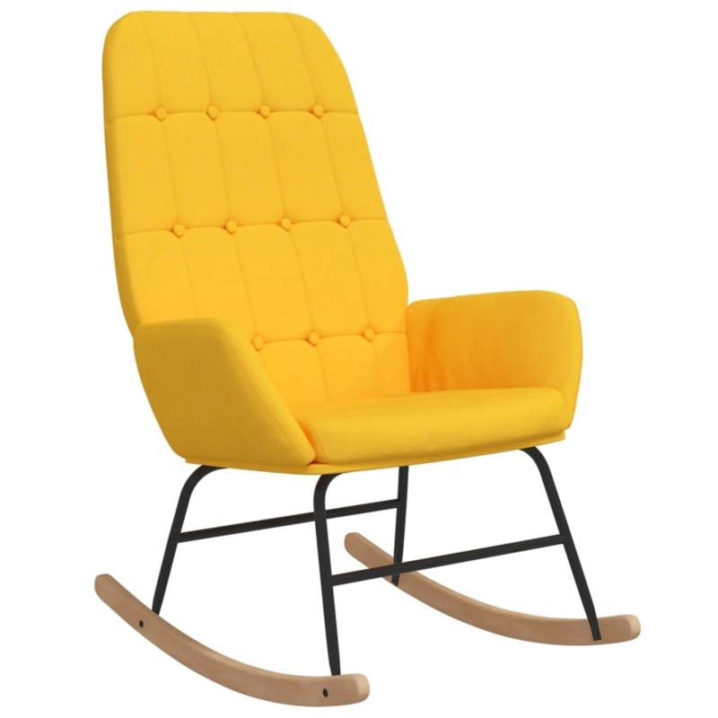 vidaXL Schaukelstuhl Senfgelb Stoff Modell 7 von VIDAXL
