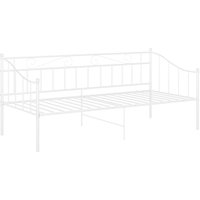 Schlafsofa Bettgestell Weiß Metall 90x200 cm Vidaxl Schlafsofa Bettgestell Weiß Metall 90x200 cm Vidaxl von VIDAXL
