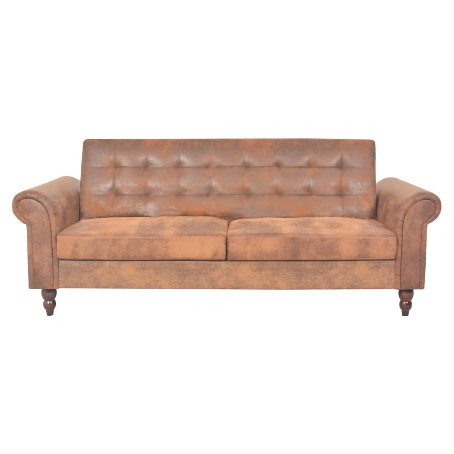 vidaXL Schlafsofa mit Armlehnen Kunstleder braun vidaXL Schlafsofa mit Armlehnen Kunstleder braun von VIDAXL