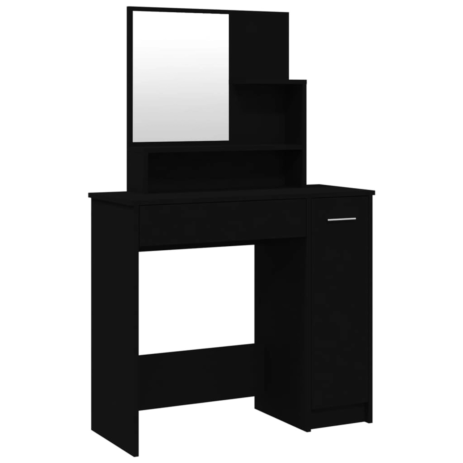 vidaXL Schminktisch mit Spiegel Schwarz 86,5x35x136 cm vidaXL Schminktisch mit Spiegel Schwarz 86,5x35x136 cm von VIDAXL