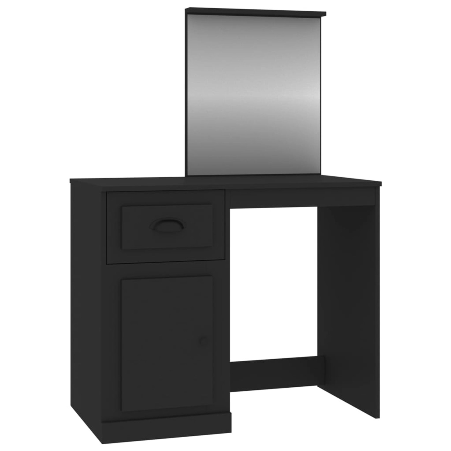 vidaXL Schminktisch mit Spiegel Schwarz 90x50x132,5 cm Holzwerkstoff vidaXL Schminktisch mit Spiegel Schwarz 90x50x132,5 cm Holzwerkstoff von VIDAXL