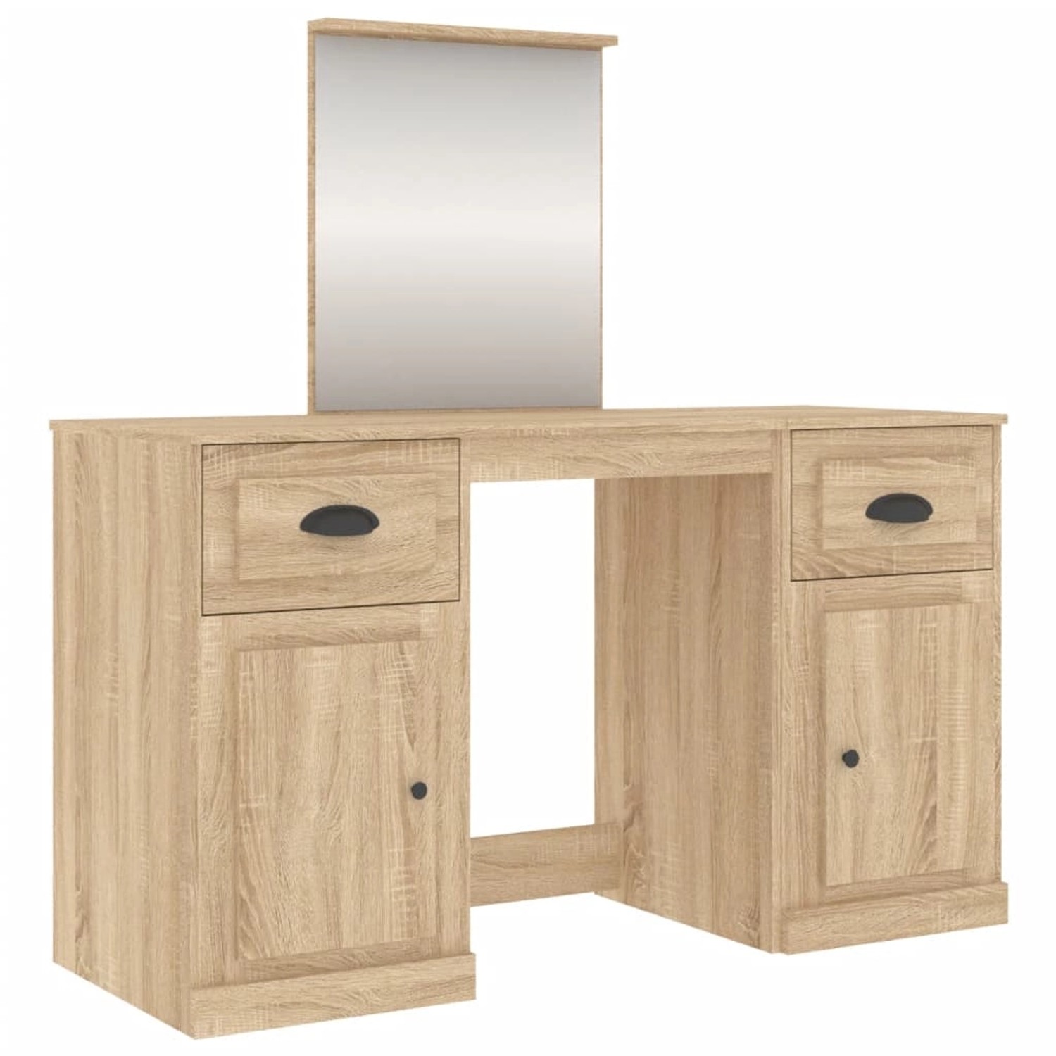 vidaXL Schminktisch mit Spiegel Sonoma-Eiche 130x50x132,5 cm von VIDAXL