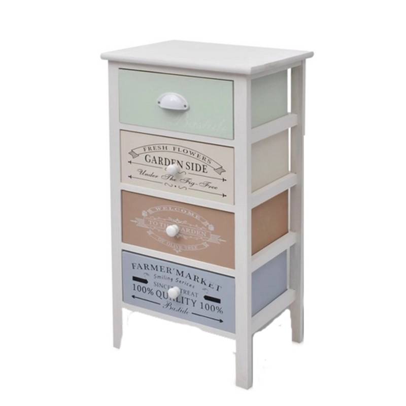 vidaXL Schränkcken 4 Schubladen Französischer Stil Holz von VIDAXL