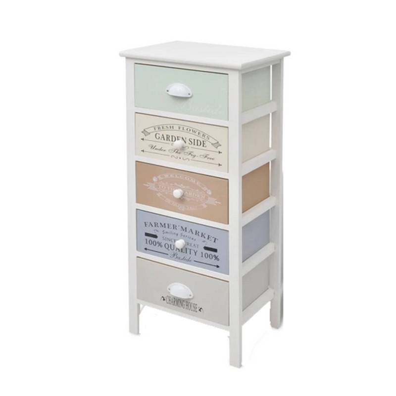 vidaXL Schränkcken 5 Schubladen Französischer Stil Holz von VIDAXL