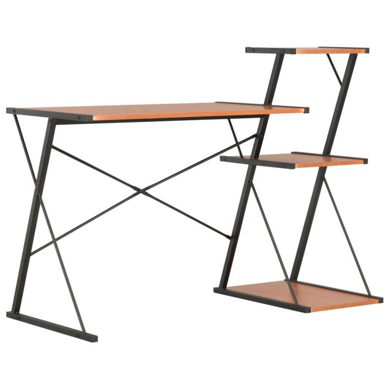 vidaXL Schreibtisch mit Regal Schwarz und Braun 116x50x93 cm 20290 vidaXL Schreibtisch mit Regal Schwarz und Braun 116x50x93 cm 20290 von VIDAXL