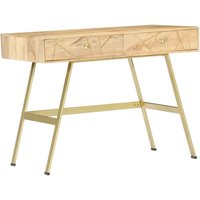 Bonnevie - Computertisch,Schreibtisch mit Schubladen 100x55x75 cm Massivholz Mango vidaXL von BONNEVIE