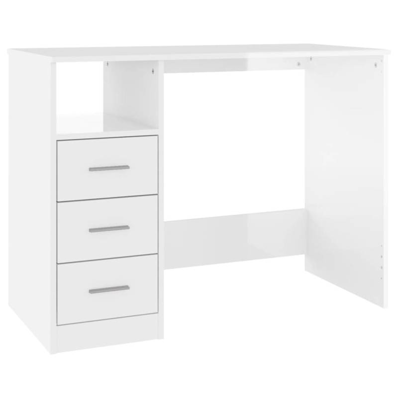 vidaXL Schreibtisch mit Schubladen Hochglanz-Weiß 102x50x76 cm 823034 vidaXL Schreibtisch mit Schubladen Hochglanz-Weiß 102x50x76 cm 823034 von VIDAXL