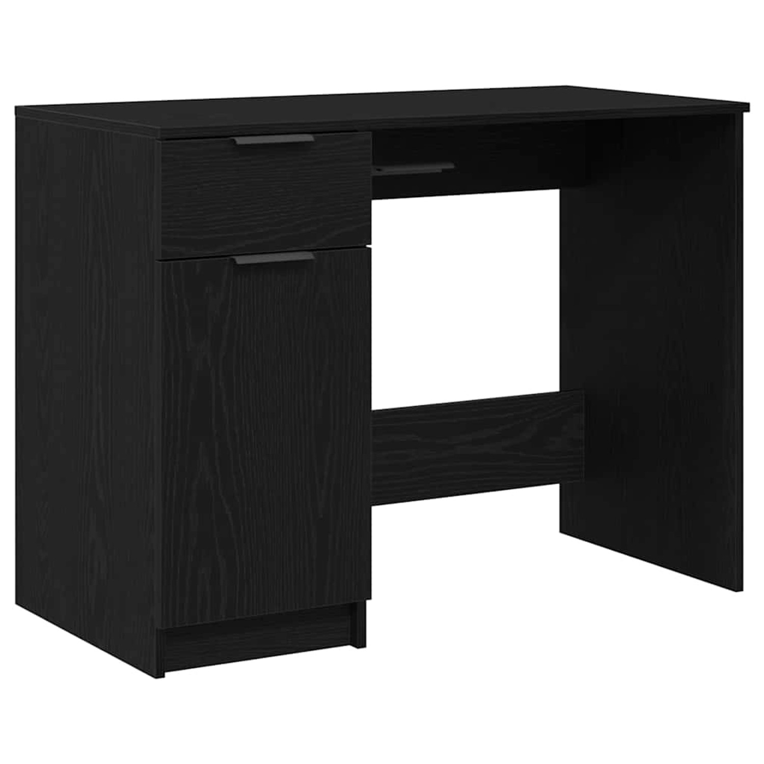 vidaXL Schreibtisch mit Speicher Schwarz Eichen-Optik 100 x 50 x 75 cm 862779 von VIDAXL