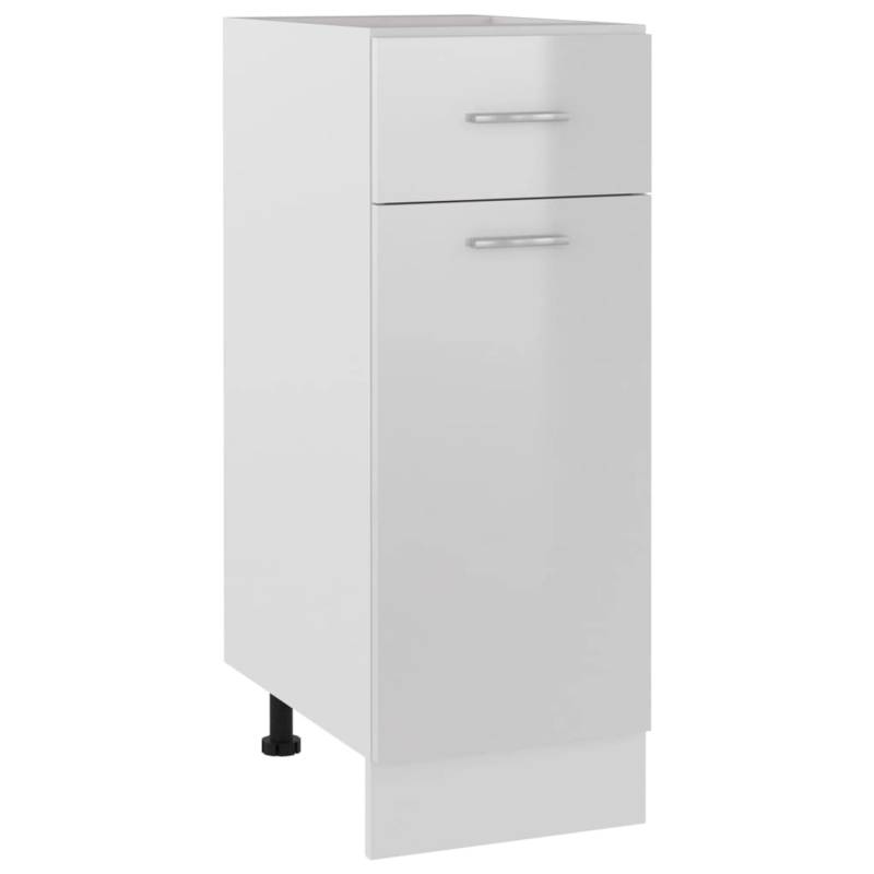 vidaXL Schubunterschrank Hochglanz-Weiß 30x46x81,5 cm Holzwerkstoff von VIDAXL