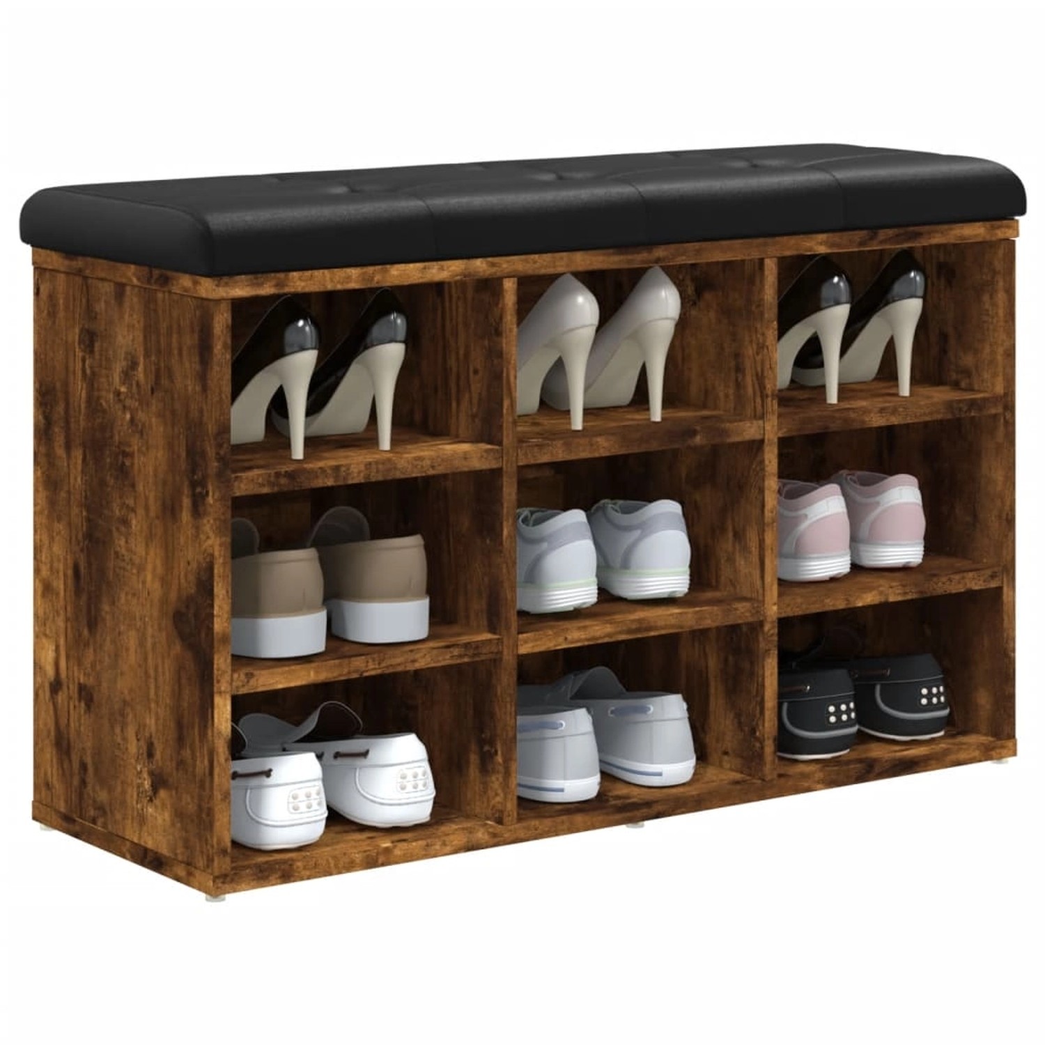 vidaXL Schuhbank Räuchereiche 82x32x50 cm Holzwerkstoff vidaXL Schuhbank Räuchereiche 82x32x50 cm Holzwerkstoff von VIDAXL