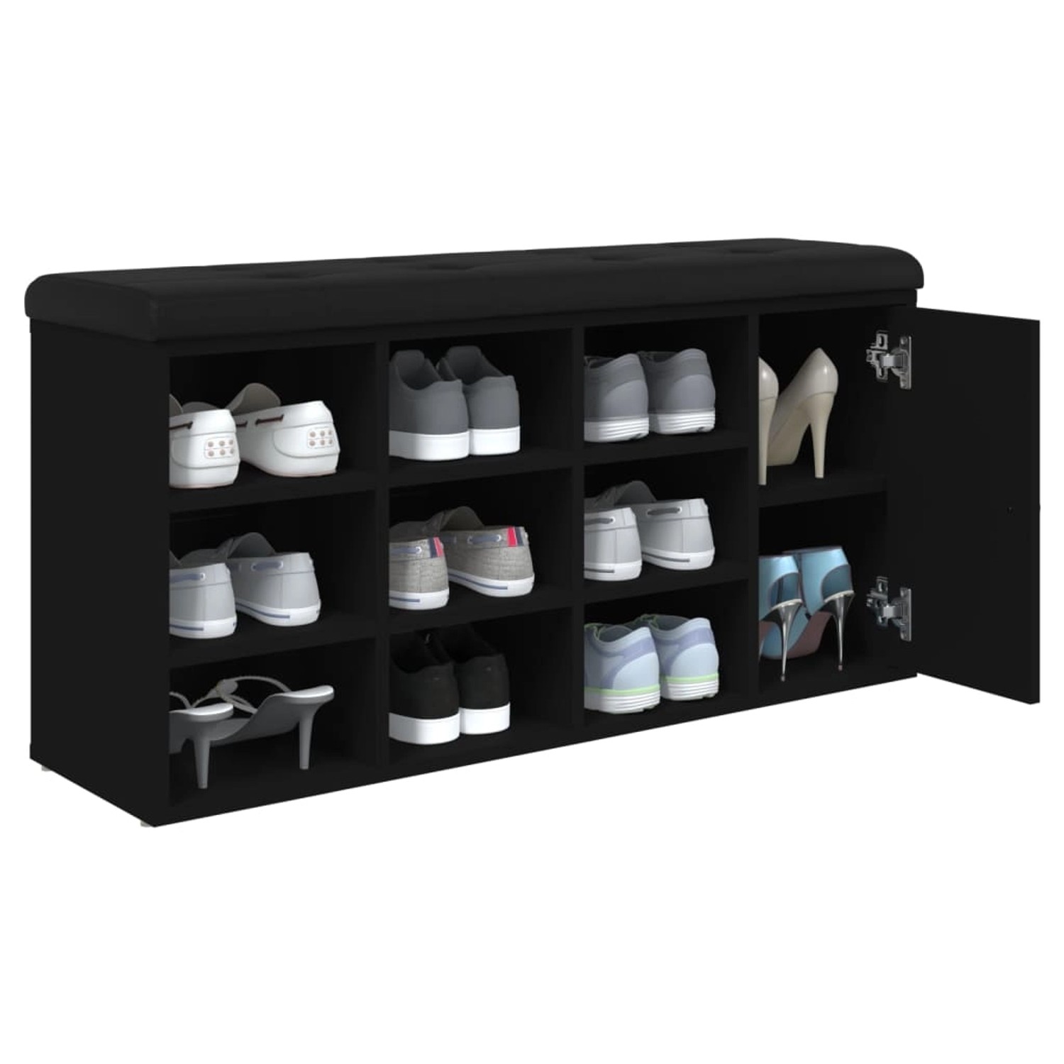 vidaXL Schuhbank Schwarz 102x32x50 cm Holzwerkstoff vidaXL Schuhbank Schwarz 102x32x50 cm Holzwerkstoff von VIDAXL