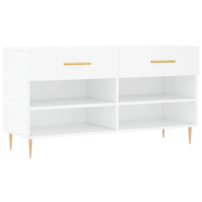 vidaXL Schuhbank Weiß 102x35x55 cm Holzwerkstoff 829724 von VIDAXL