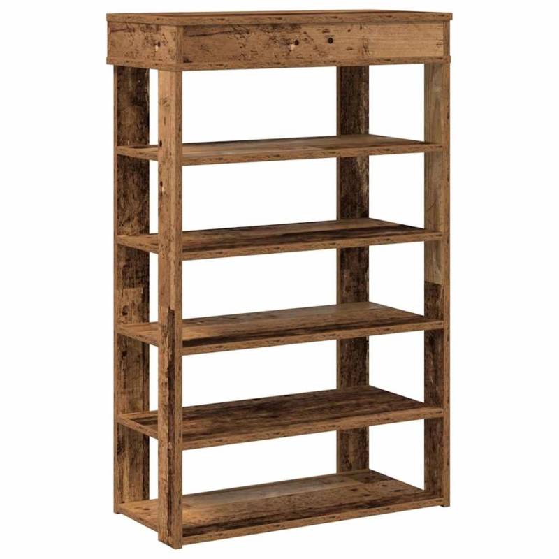 vidaXL Schuhregal Altholz-Optik 60x30x98 cm Holzwerkstoff 859930 von VIDAXL