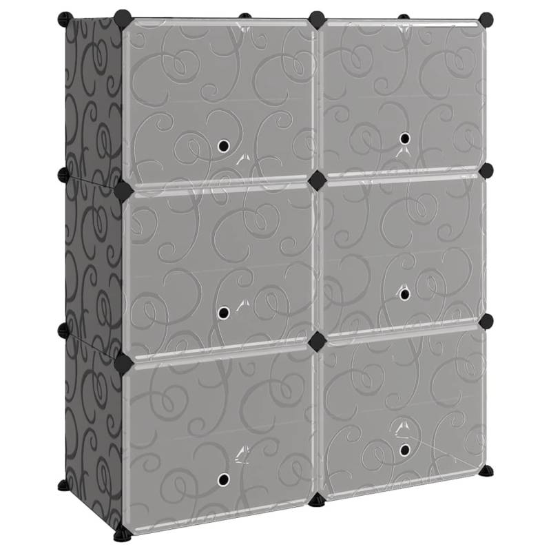 vidaXL Schuhregal Schwarz 84,5x31x93,5 cm PP 340566 von VIDAXL